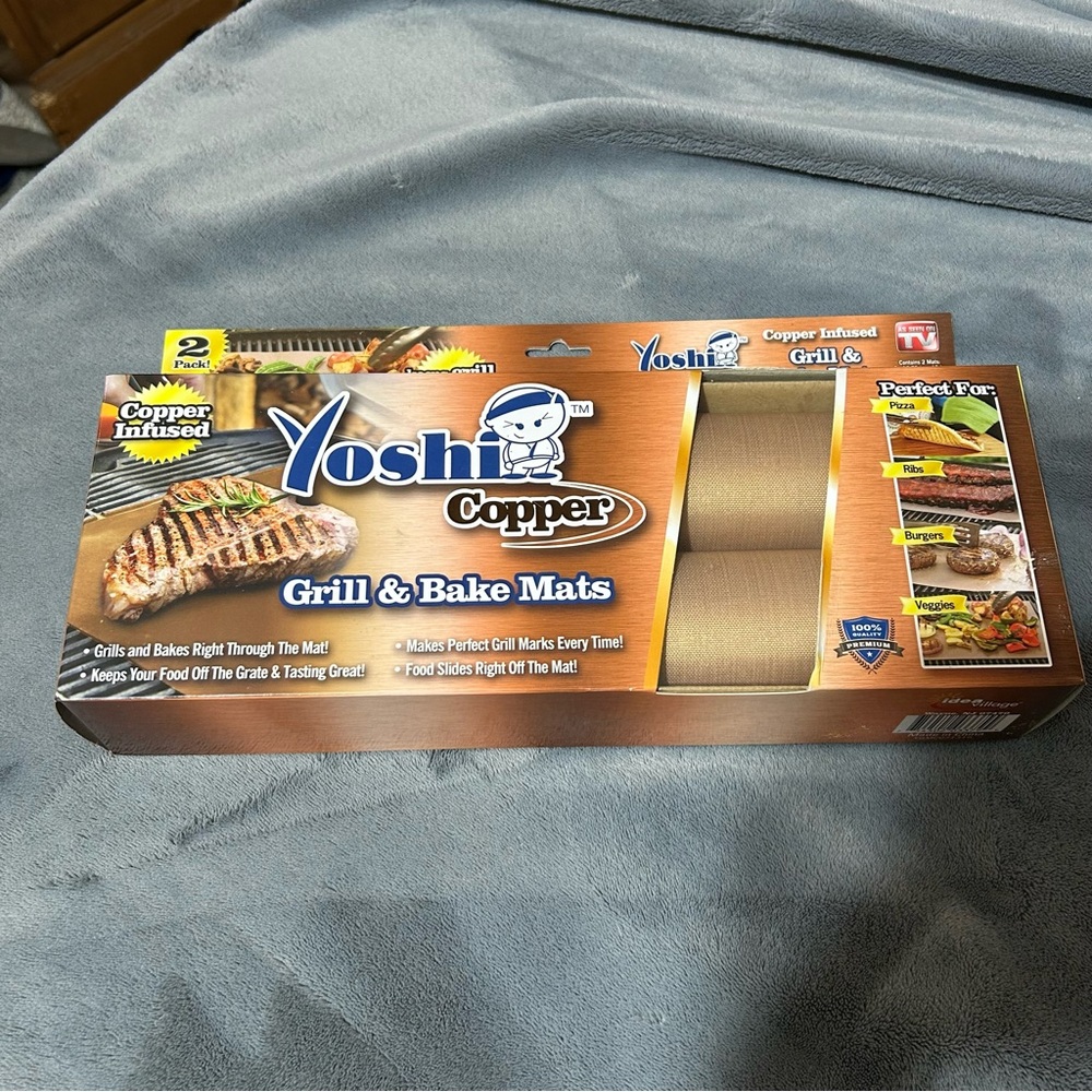 Yoshi Copper Grill and Bake Mats (Set of 2) as seen on tv